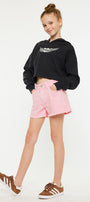 Melly  High Rise Kids Shorts - Official Kancan USA