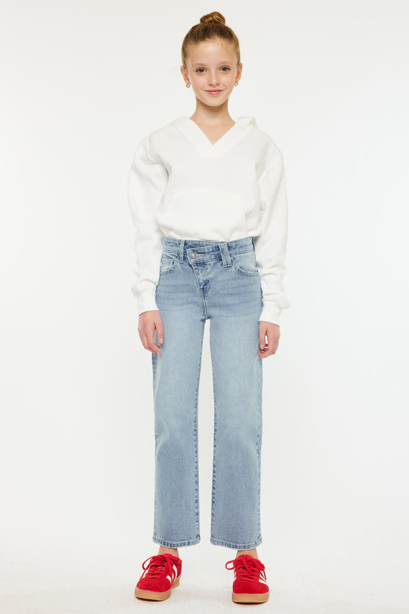 Sav High Rise Straight Kids Jeans - Official Kancan USA
