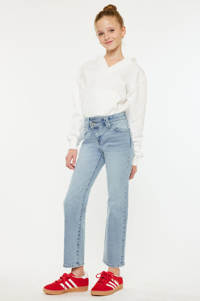 Sav High Rise Straight Kids Jeans - Official Kancan USA