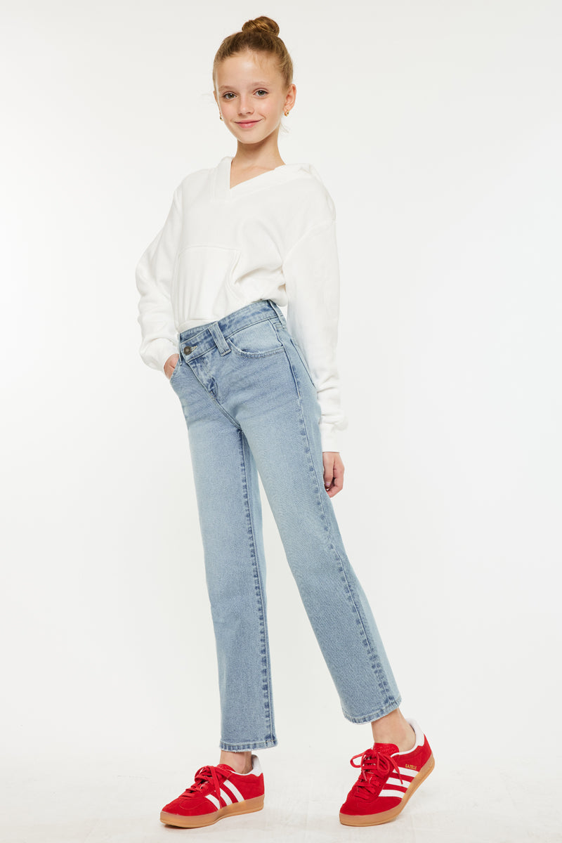 Sav High Rise Straight Kids Jeans - Official Kancan USA