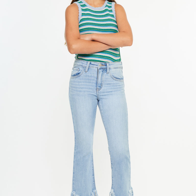 Beth High Rise Cropped Bootcut Kid Jeans - Official Kancan USA