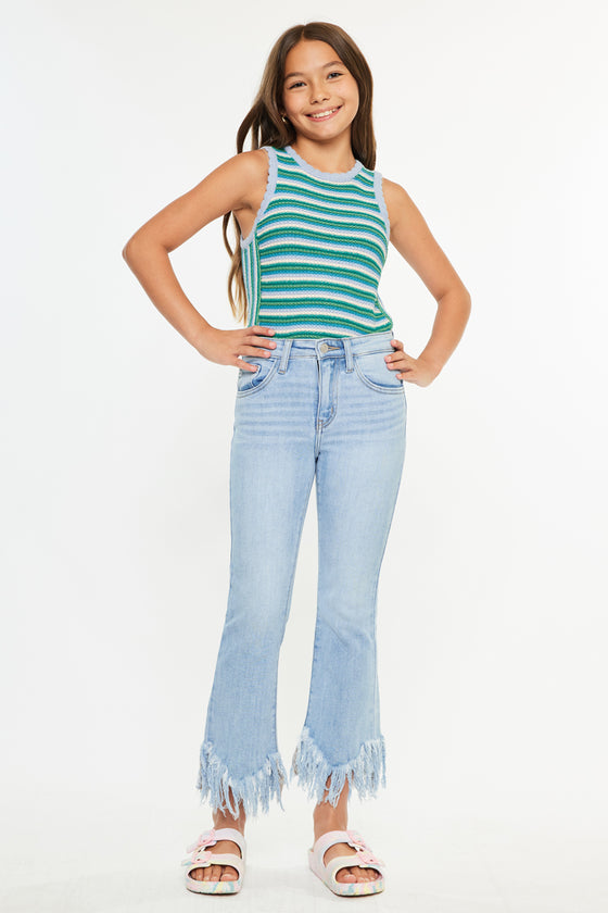 Beth High Rise Cropped Bootcut Kid Jeans - Official Kancan USA