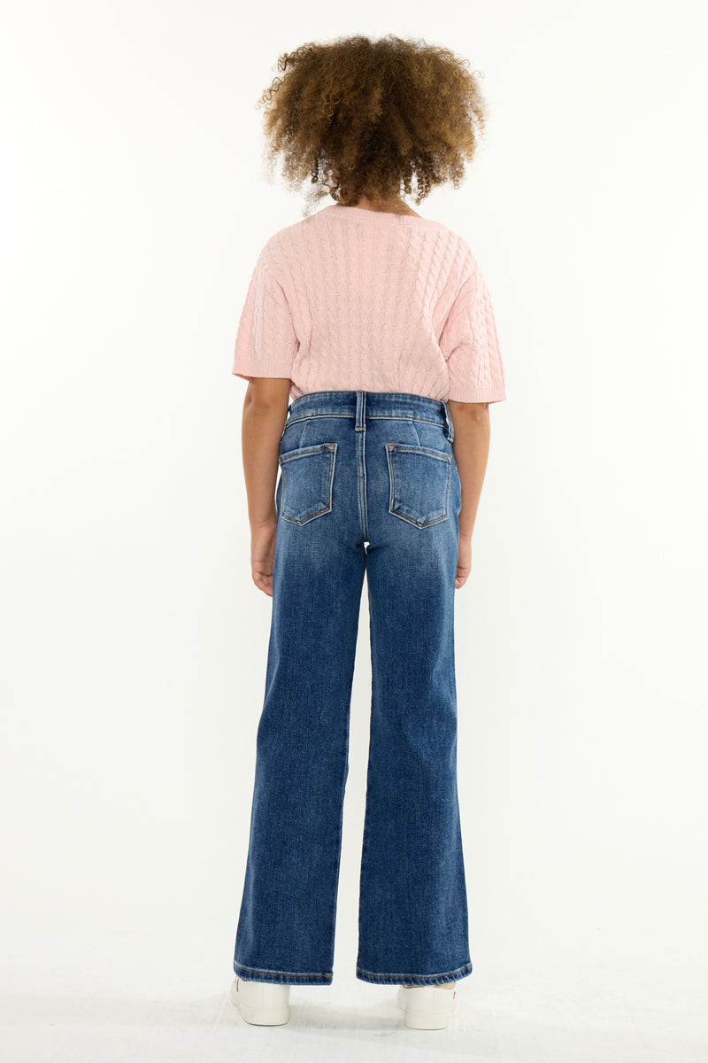 Kayleen Mid Rise Kids Wide Flare