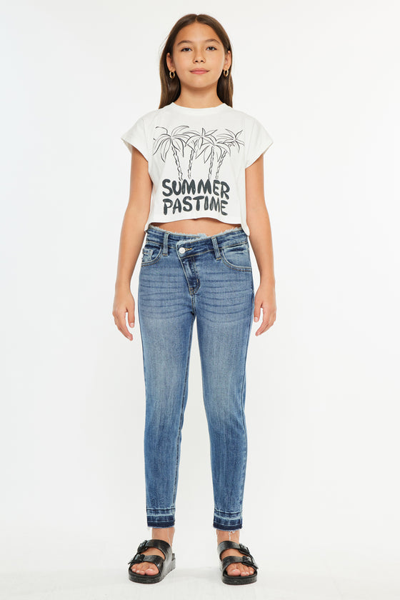 Pomey High Rise Ankle Skinny Kid Jeans - Official Kancan USA