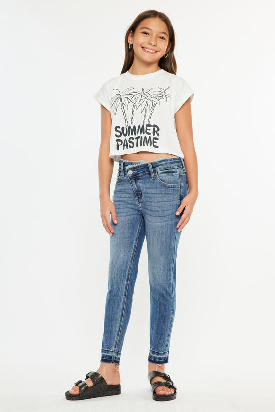 Pomey High Rise Ankle Skinny Kid Jeans - Official Kancan USA