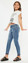 Pomey High Rise Ankle Skinny Kid Jeans - Official Kancan USA