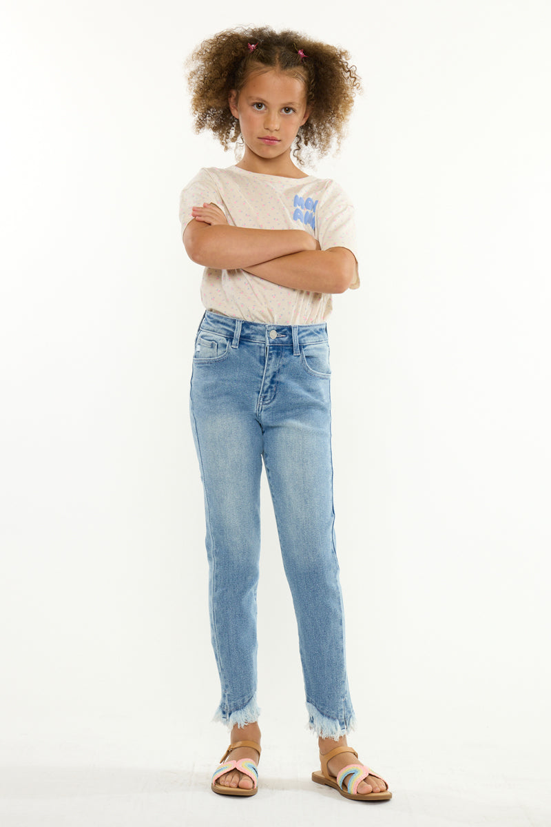 Summer High Rise Kids Ankle Skinny Jeans - Official Kancan USA