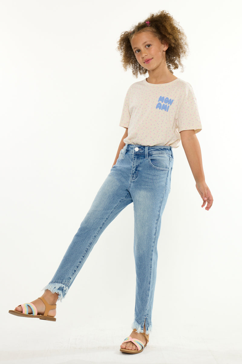 Summer High Rise Kids Ankle Skinny Jeans - Official Kancan USA