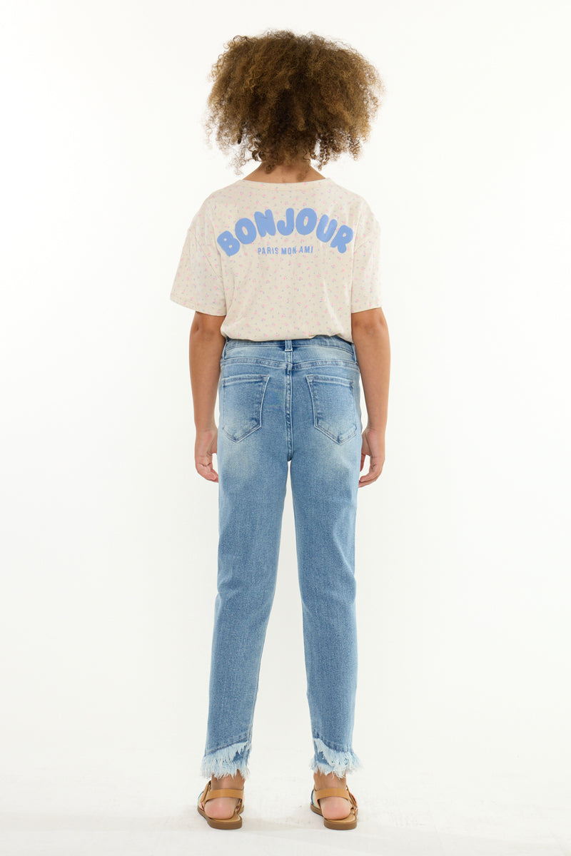 Summer High Rise Kids Ankle Skinny Jeans - Official Kancan USA