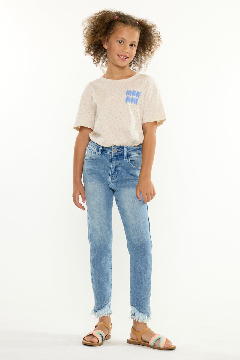 Summer High Rise Kids Ankle Skinny Jeans - Official Kancan USA