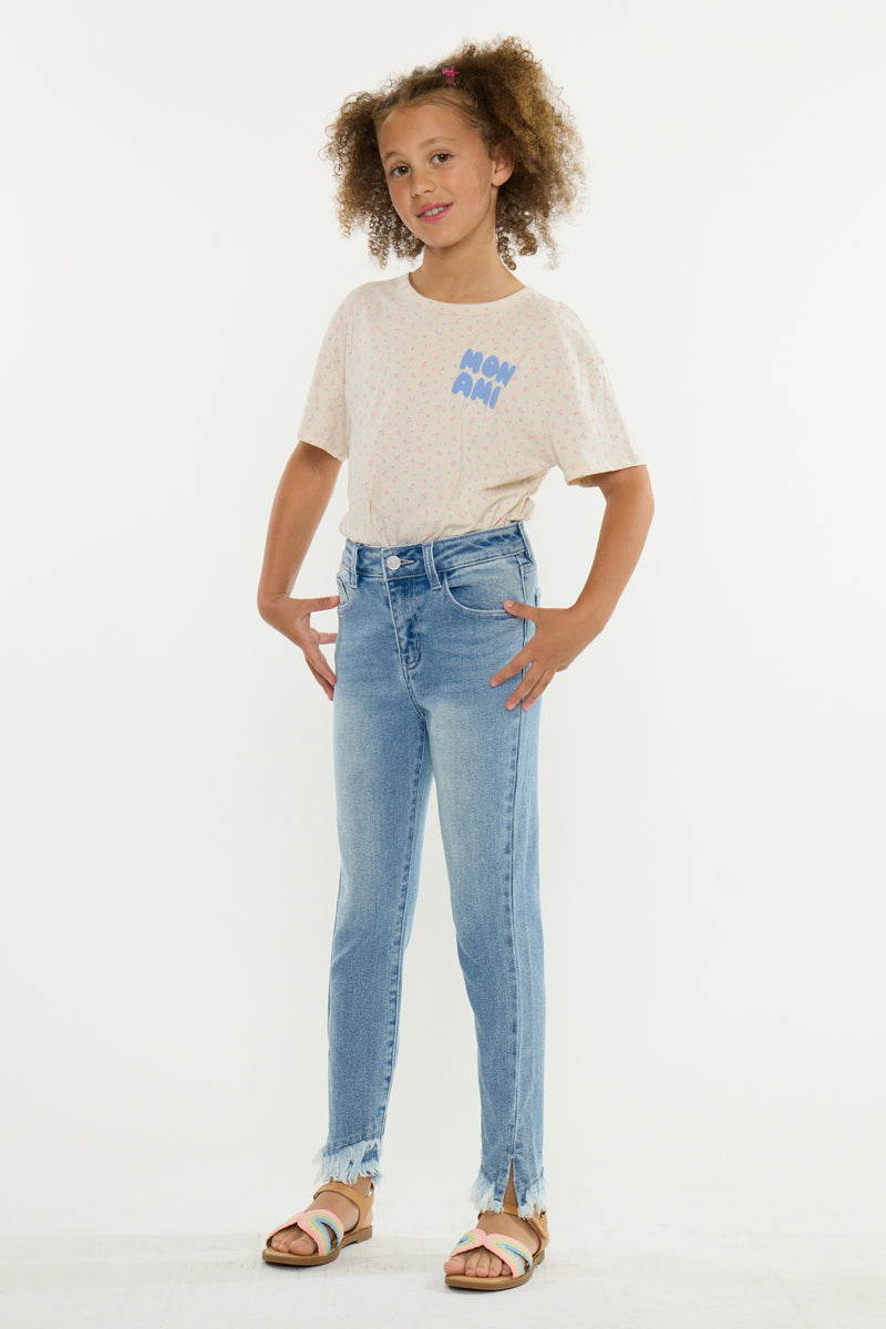 Summer High Rise Kids Ankle Skinny Jeans - Official Kancan USA