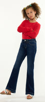 Aster Mid Rise Kids Flare Jeans – Stretch Dark & Medium Wash - Official Kancan USA