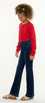 Aster Mid Rise Kids Flare Jeans – Stretch Dark & Medium Wash - Official Kancan USA