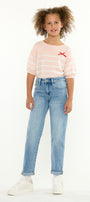 Halo Kids Mini Mom Jeans – Relaxed Tapered Comfort Stretch - Official Kancan USA