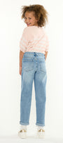 Halo Kids Mini Mom Jeans – Relaxed Tapered Comfort Stretch - Official Kancan USA