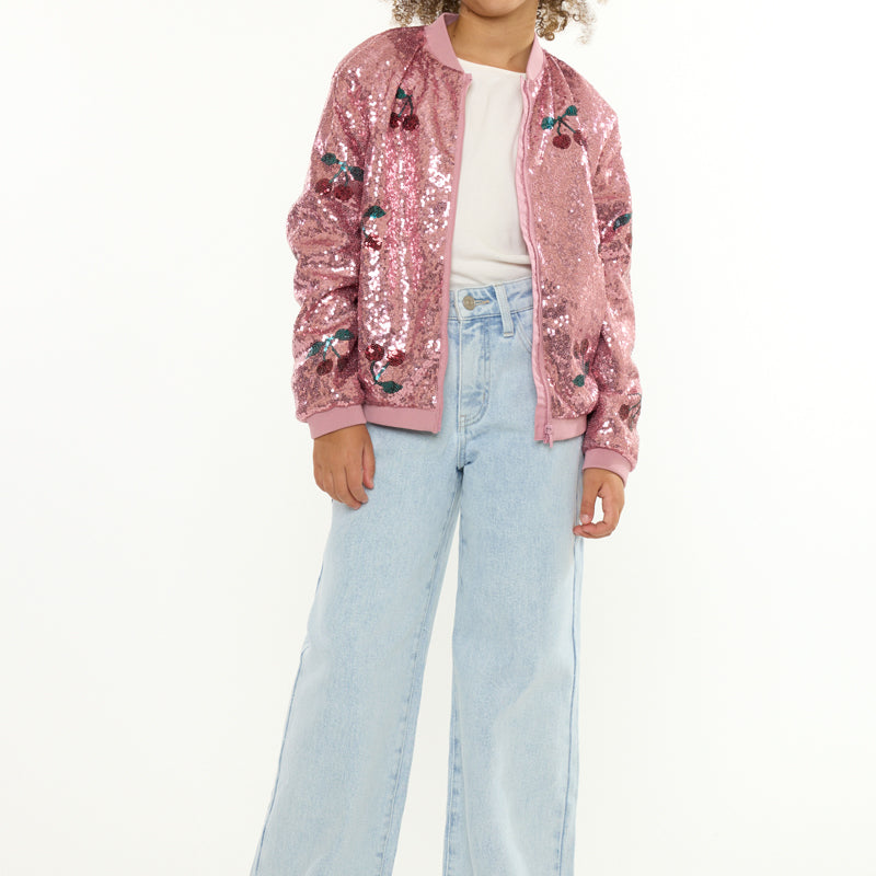 Zendaya High Rise Kids Wide Leg Pants with Frayed Hem - Official Kancan USA
