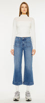 Angelina High Rise Cropped Flare Jeans - Official Kancan USA