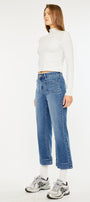 Angelina High Rise Cropped Flare Jeans - Official Kancan USA