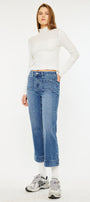 Angelina High Rise Cropped Flare Jeans - Official Kancan USA