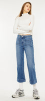 Angelina High Rise Cropped Flare Jeans - Official Kancan USA