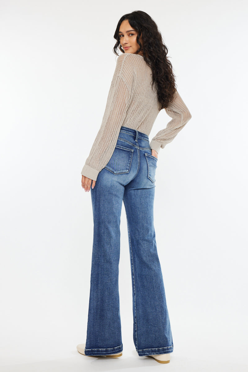 Avonlea Essentials High Rise Wide Leg Flare - Official Kancan USA