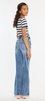 Glen High Rise Wide Leg Flare Kid Jeans - Official Kancan USA