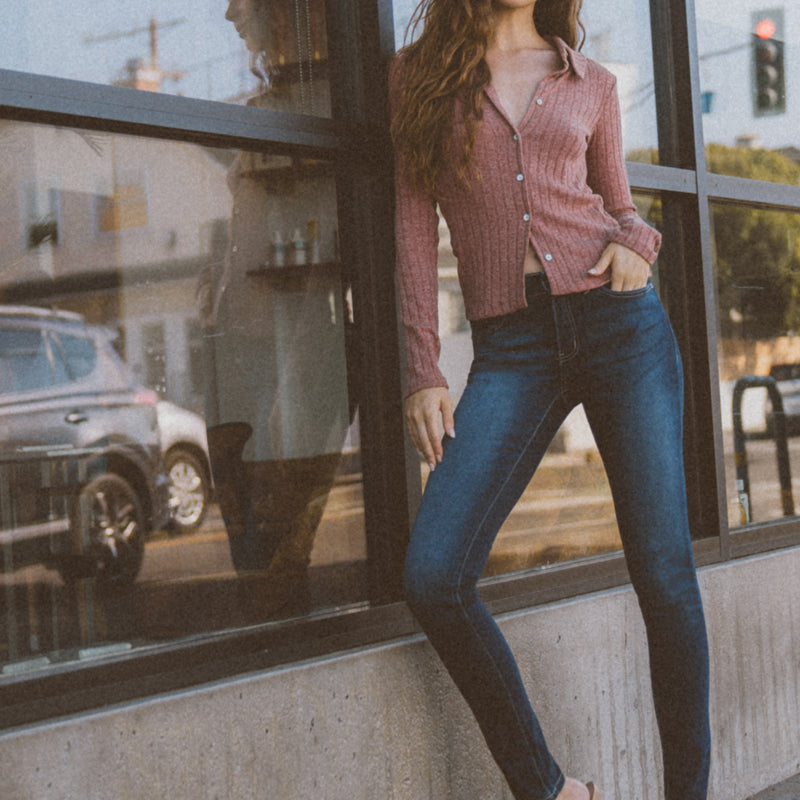 Francesca Mid Rise Super Skinny Jeans - Official Kancan USA