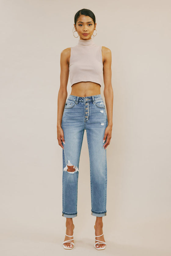 Stormi High Rise Mom Jeans - Official Kancan USA