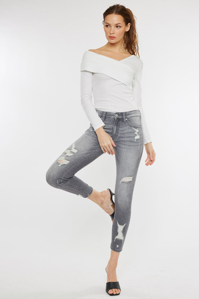 Brody Mid Rise Ankle Skinny Jeans - Official Kancan USA
