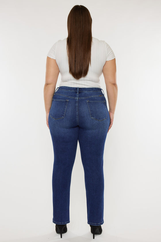 Alannah High Rise Slim Straight Jeans (Plus Size) - Official Kancan USA