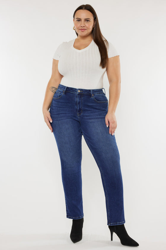 Alannah High Rise Slim Straight Jeans (Plus Size) - Official Kancan USA
