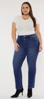 Alannah High Rise Slim Straight Jeans (Plus Size) - Official Kancan USA