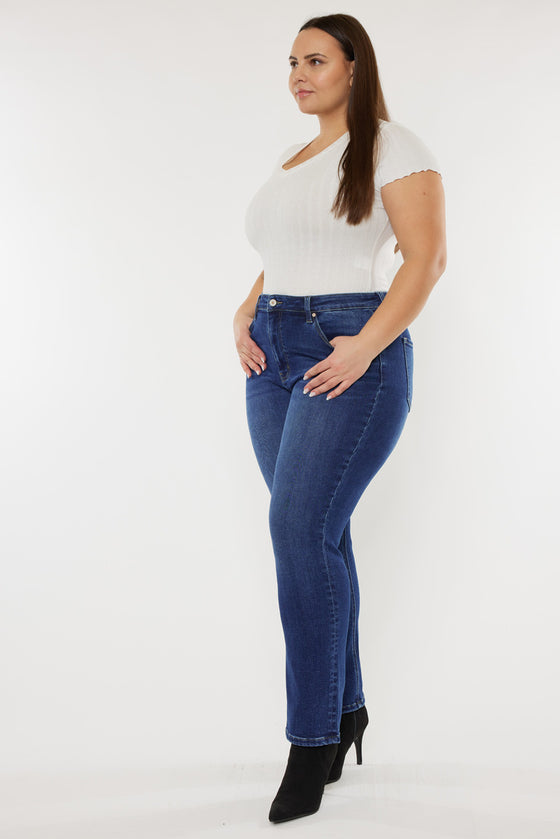 Alannah High Rise Slim Straight Jeans (Plus Size) - Official Kancan USA