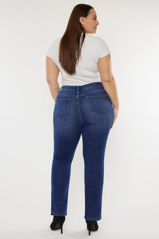 Alannah High Rise Slim Straight Jeans (Plus Size) - Official Kancan USA