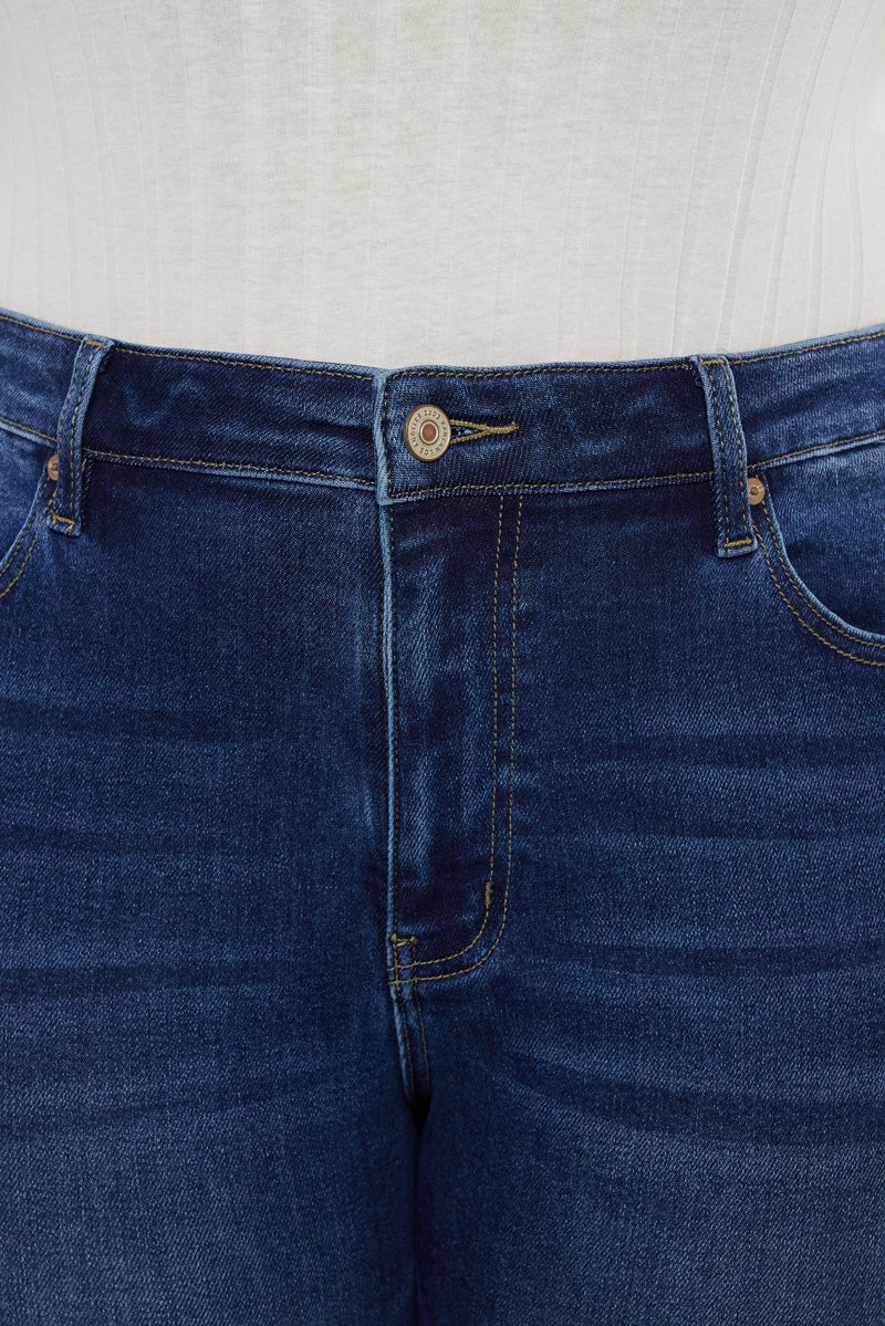 Alannah High Rise Slim Straight Jeans (Plus Size) - Official Kancan USA