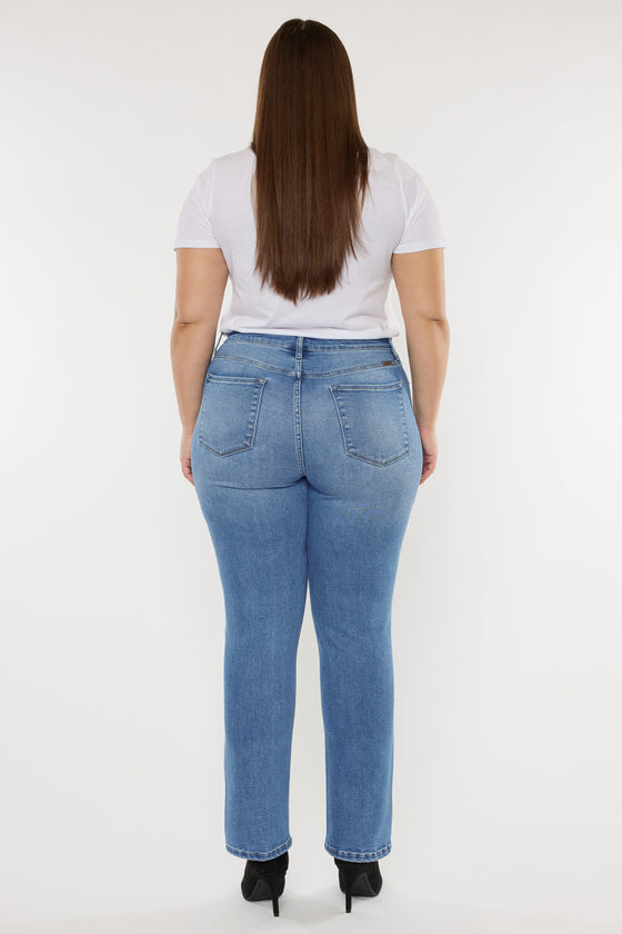 Alannah High Rise Slim Straight Jeans (Plus Size) - Official Kancan USA