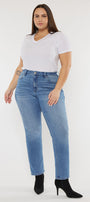 Alannah High Rise Slim Straight Jeans (Plus Size) - Official Kancan USA