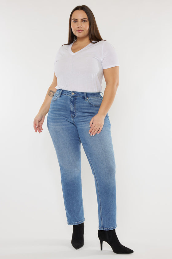 Alannah High Rise Slim Straight Jeans (Plus Size) - Official Kancan USA