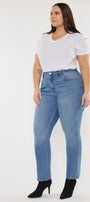 Alannah High Rise Slim Straight Jeans (Plus Size) - Official Kancan USA
