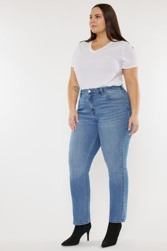 Alannah High Rise Slim Straight Jeans (Plus Size) - Official Kancan USA