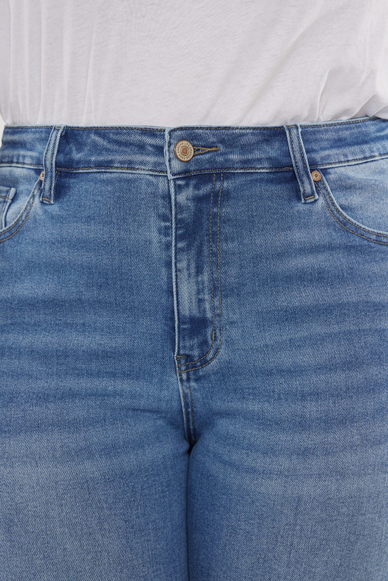 Alannah High Rise Slim Straight Jeans (Plus Size) - Official Kancan USA