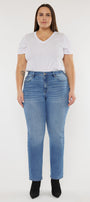 Alannah High Rise Slim Straight Jeans (Plus Size) - Official Kancan USA