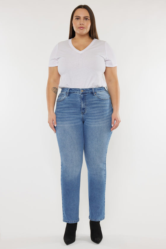 Alannah High Rise Slim Straight Jeans (Plus Size) - Official Kancan USA