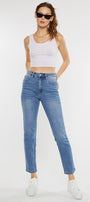 Adaline High Rise Slim Straight Jeans - Official Kancan USA