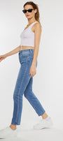 Adaline High Rise Slim Straight Jeans - Official Kancan USA