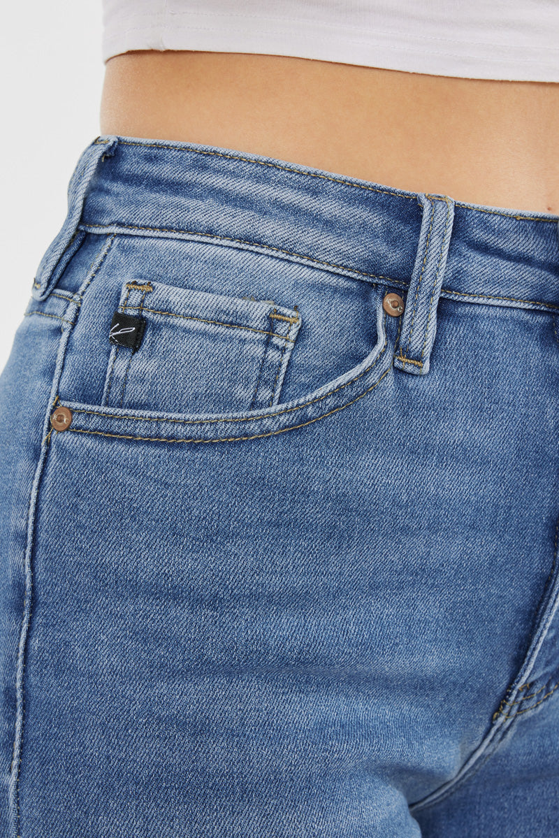 Adaline High Rise Slim Straight Jeans - Official Kancan USA