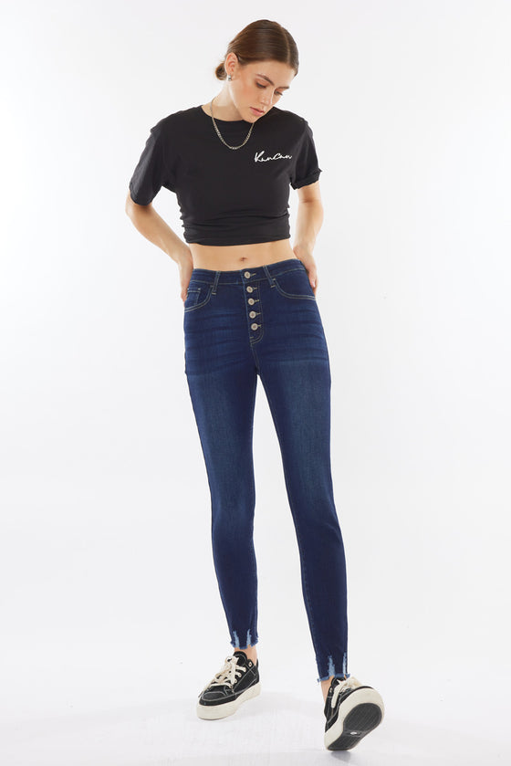Clove High Rise Ankle Skinny Jeans(needs price) - Official Kancan USA