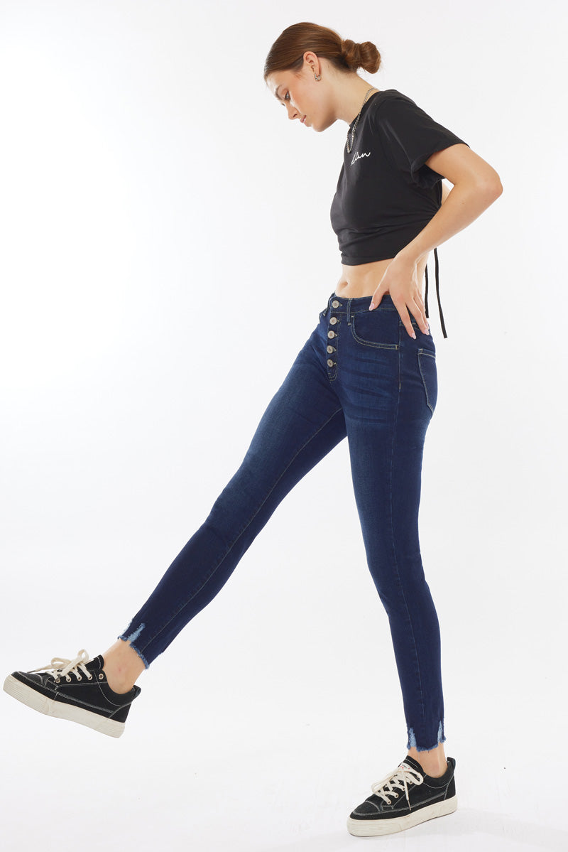 Clove High Rise Ankle Skinny Jeans(needs price) - Official Kancan USA