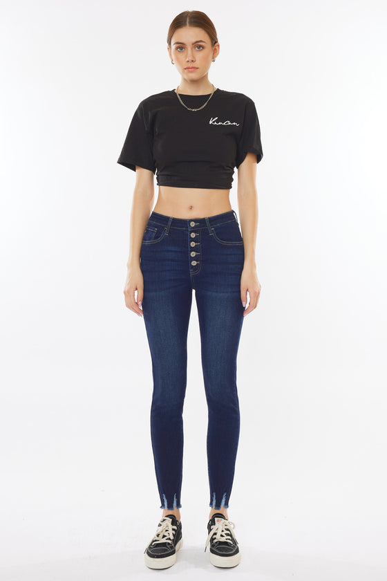Clove High Rise Ankle Skinny Jeans(needs price) - Official Kancan USA