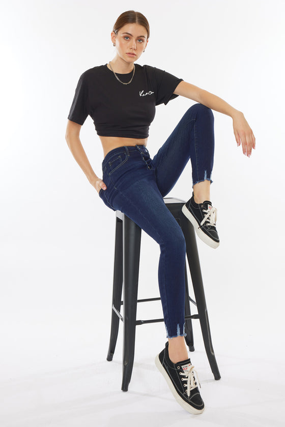 Clove High Rise Ankle Skinny Jeans(needs price) - Official Kancan USA